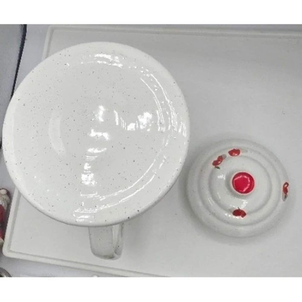 Vintage Enamelware Snowman‎ Coffee Pot Teapot